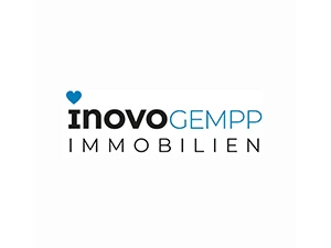 Logo von Inovo Gempp Immobilien mit Herzsymbol und Firmenname.