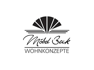 Logo von Möbel Beck Wohnkonzepte; stilisiertes Möbelstück mit elegantem Schriftzug und modernem Design.