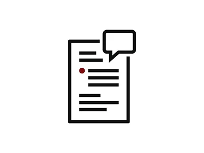 Icon einer stilisierten Textseite, symbolisiert eine initiale SEO Strategie und das KI-Masterbriefing für bessere SEO-Ergebnisse
