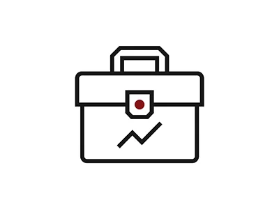 Minimalistisches Symbol eines Werkzeugkoffers für SEO-Tools