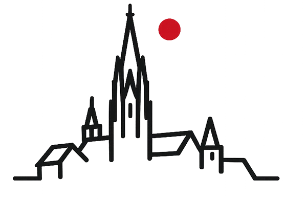 Minimalistische Skyline mit Freiburger Münster