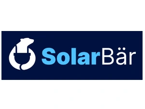 Logo von SolarBär aus Lörrach mit Polarbär und Stecker-Symbol auf dunkelblauem Hintergrund.